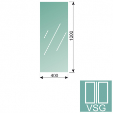 Číre, kalené lepené sklo VSG/ESG