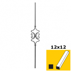 Tyč ozdobná h900, b120mm, 12x12mm