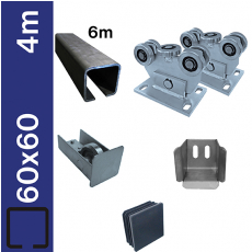 Sada pre posuvnú bránu do 4m, Fe, 60x60mm