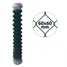 Štvorhranné pletivo ZnPVC 60x60mm 1,5mx10m zelená