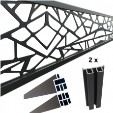 Dekoratívny panel Net 1830x250mm sivá