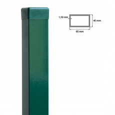 Stĺpik 60x40mm ZnPVC 2000mm s falcom, zelená