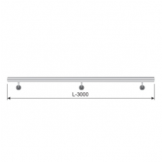 Madlo AISI304, D42,4/L3000mm lesk