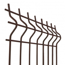 Zváraný plotový panel 3D ZnPVC 2500x1530x4mm hnedá