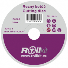 Rezný kotúč na nerez, D125, d22,2 , t1mm