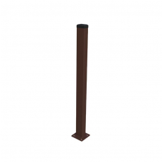 Stĺpik 60x40mm s pätkou ZnPVC 1800mm hnedá