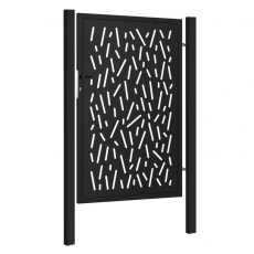 Dizajnová bránka PINA 1kr. 1000x1500mm čierna matná so stĺpikmi