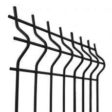 Zváraný plotový panel 3D ZnPVC 2500x1030x4mm čierna matná