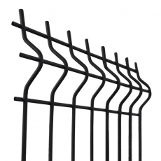 Zváraný plotový panel 3D ZnPVC 2500x1030x4mm čierna