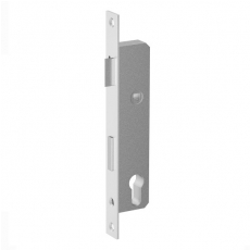 Zámok pre cylin.vložku do JP profilu 60x40mm predná lišta nerez