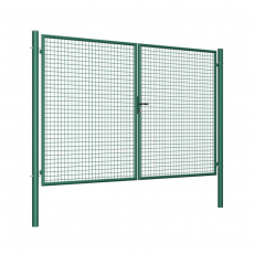 Brána 2kr. ROUND ZnPVC 3000x1800mm, D75mm, zelená