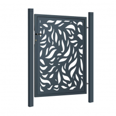 Dizajnová bránka FLORA 1kr. 1000x1200mm antracit so stĺpikmi