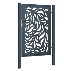 Dizajnová bránka FLORA 1kr. 1000x1500mm antracit so stĺpikmi