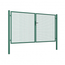 Brána 2kr. ROUND ZnPVC 3000x1500mm, D75mm, zelená