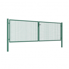 Brána 2kr. ROUND ZnPVC 4000x1200mm, D75mm, zelená