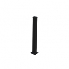 Stĺpik 60x40mm s pätkou ZnPVC 1400mm čierna matná