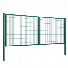 Brána 2kr. SQUARE ZnPVC 4000x1500mm, 80x80mm, zelená