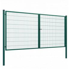 Brána 2kr. SQUARE ZnPVC 4000x1800mm, 80x80mm, zelená