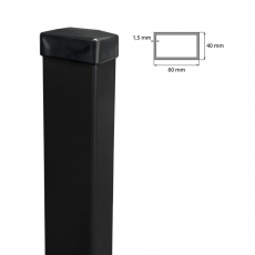 Stĺpik 60x40mm ZnPVC 2200mm čierna