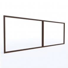 Rám pre dvojkrídlovú bránu 4000x1500mm hliníkový hnedá