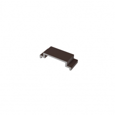 Hliníková dištančná lišta 10mm na stĺpik 50x50mm, hnedá