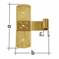 Záves krížový 165x110x3,0mm, d13mm