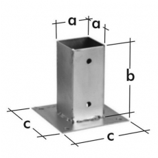 Pätka stĺpika so štvorcovou základňou 91x150mm