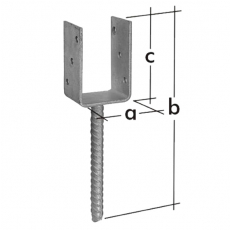 Pätka stĺpika typ "U" 81x325x120mm