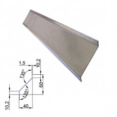 Oceľová lamela Zn 40x60x2000mm "Z"