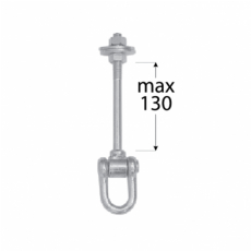 Uchytenie hojdačky typ C M12x130mm