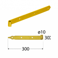 Záves pásový 300x30x3,0mm, d10mm