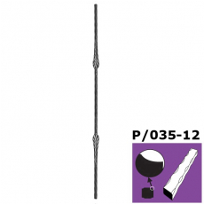 Tyč kovaná D12x12, h900, b30mm, P/035-12