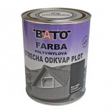 Farba polyvinylová, čierna RAL9005 satin 1kg(0,8L)