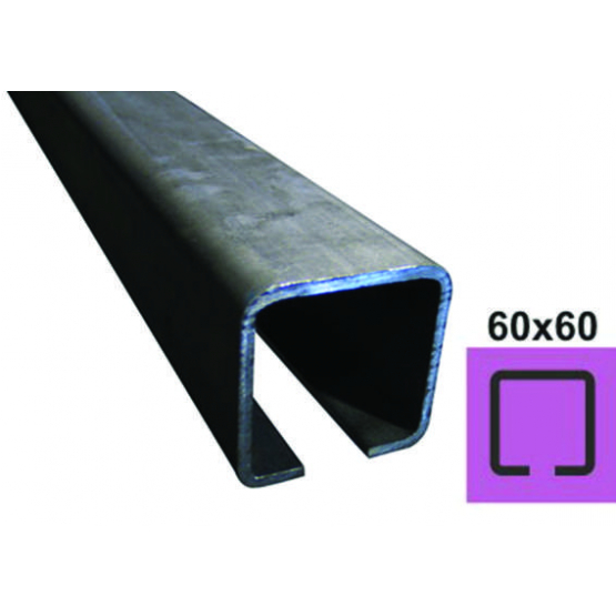 Profil vodiaci spodný, čierny Fe - detail 1 - detail 1