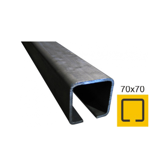 Profil vodiaci spodný Fe, 70x70x4mm, L3m - detail 1 - detail 1