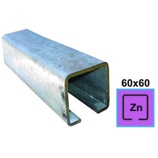 Profil vodiaci spodný Zn, 60x60x4mm, L3m - detail 1 - detail 1