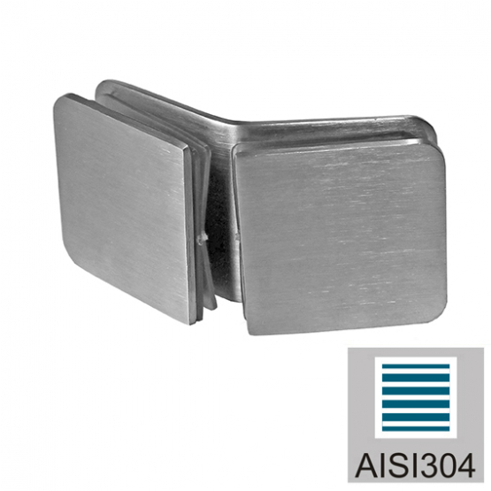 Zasklenie pevne - držiak skla, AISI 304, T 8-10 mm - detail 1 - detail 1