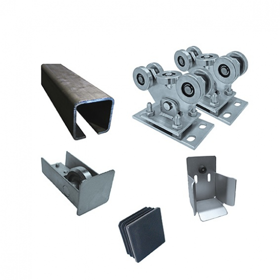 Sada pre posuvnú bránu do 5,5m, Fe, 80x80mm - detail 1 - detail 1