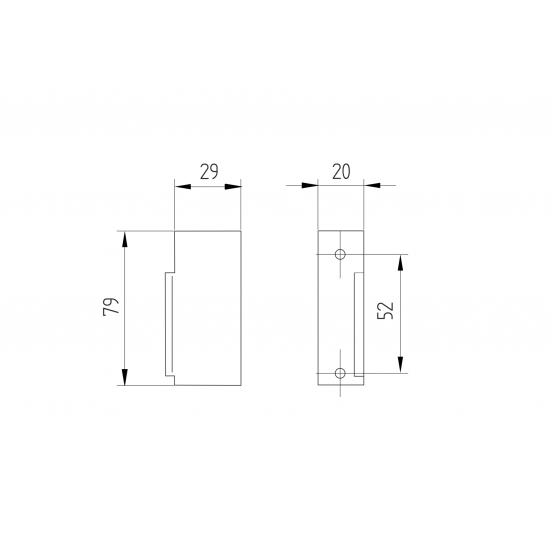 Zámok elektromagnetický s pomocným kontaktom, 12-24V AC/DC - detail 2 - detail 2