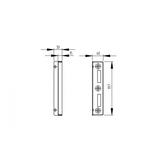 Doraz bránky univerzálny 40x30 - detail 1 - detail 1