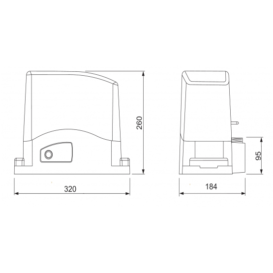 Pohon na posúvnu bránu KEY set, max 400kg, - detail 3 - detail 3