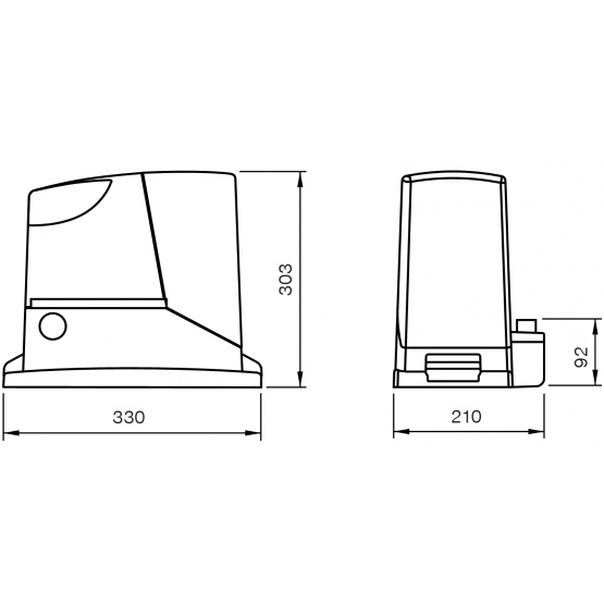 NICE pohon posuv. brán, max 1000kg s fotobunkami - detail 2 - detail 2