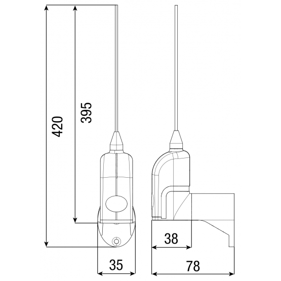 Anténa CAME 433,9 MHz s koax. kablom 5m - detail 6 - detail 6