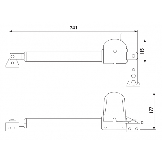 KEY pohon pre dvojkrídlovú bránu, sada s fotobunkami - detail 2 - detail 2