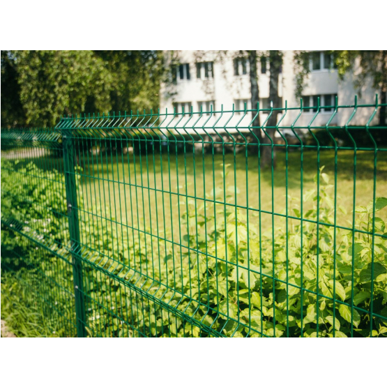 Zváraný plotový panel 3D ZnPVC 2500x1230x4mm zelená - detail 2 - detail 2