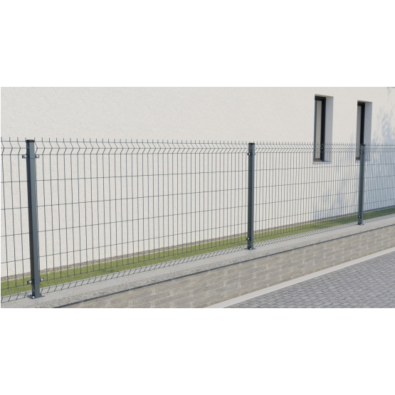 Zváraný plotový panel 3D ZnPVC 2500x1230x4mm antracit - detail 3 - detail 3