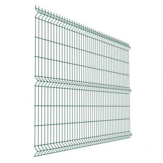 Zváraný plotový panel 3D ZnPVC 2500x1530x4mm zelená - detail 1 - detail 1