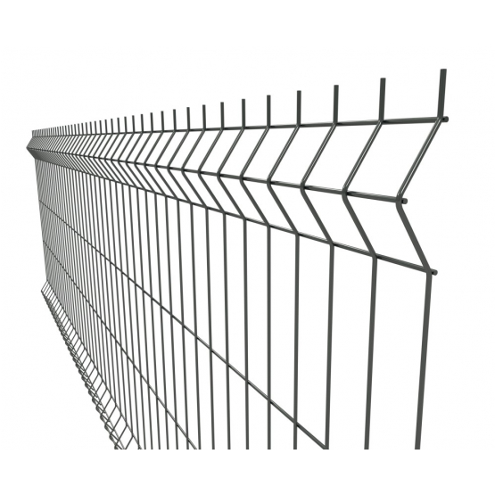 Zváraný plotový panel 3D ZnPVC 2500x1730x4mm antracit - detail 1 - detail 1