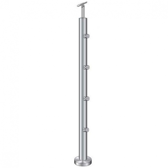 Stĺpik pre nerezové zábradlie, vrchné kotvenie - detail 1 - detail 1
