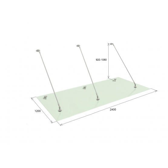 Presklená strieška 240x120 - detail 1 - detail 1